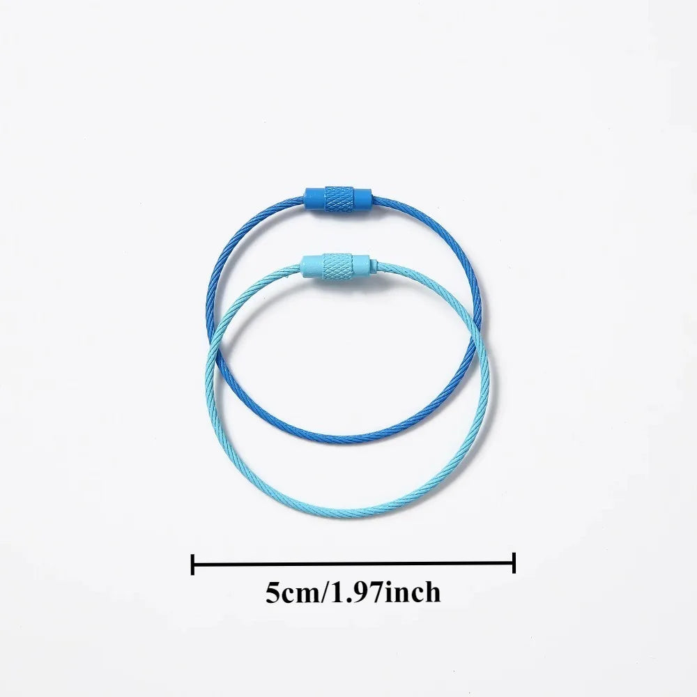 10PCS Screw Lock Keychain Rings – DIY Jewelry & Outdoor Screw Lock Keyring Set Nixie