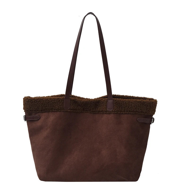 Nixie Vintage Suede Plush Tote Bag – Women's Handbag Women's Tote Bag Nixie