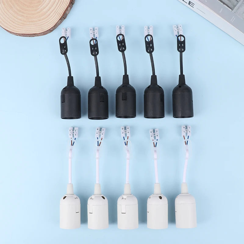 5-Pack E27 Lamp Holder with Cable – Construction Socket