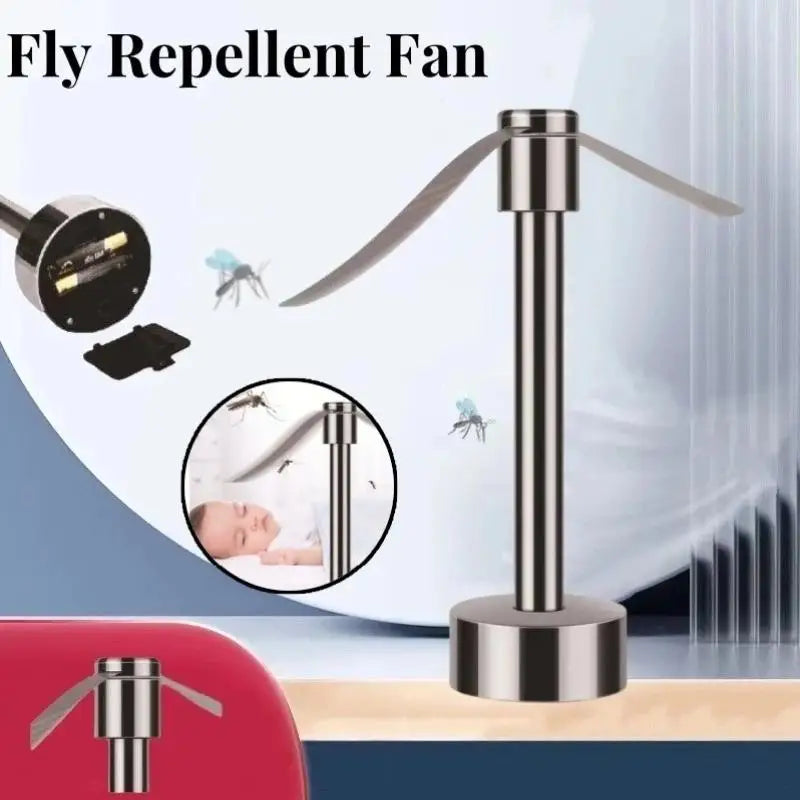 Portable Stainless Steel Fly Repellent Fan | Battery Powered Fly Repellent Fan Nixie Default Title