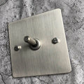 Industrial Knurled Toggle Wall Switch 1-4 Gang Stainless Steel Retro Toggle Wall Switch Nixie A1