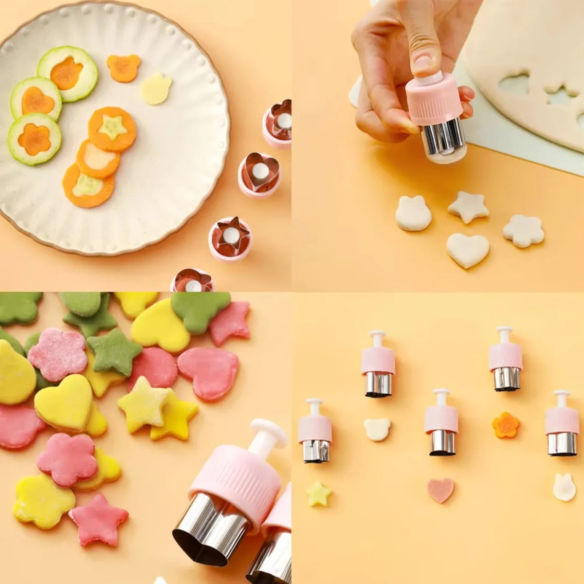8-Pc Mini Stainless Steel Food Cutters – Bento & Baking Molds Food Cutter Molds Nixie