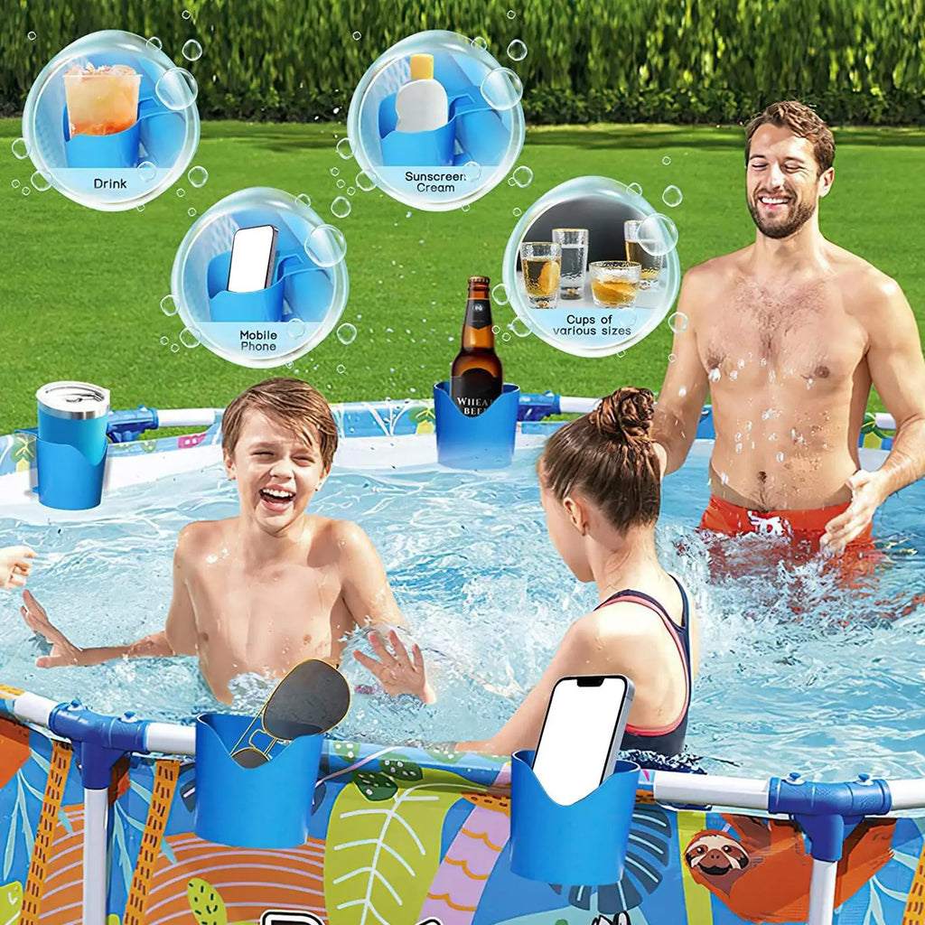 Poolside Floating Cup Holder | ABS Beverage Rack for Pools