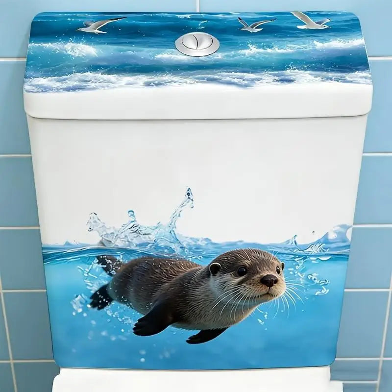 Cute Sea Lion Waterproof Bathroom Wall Sticker | Removable Decal Wall Decal Sticker Nixie Default Title