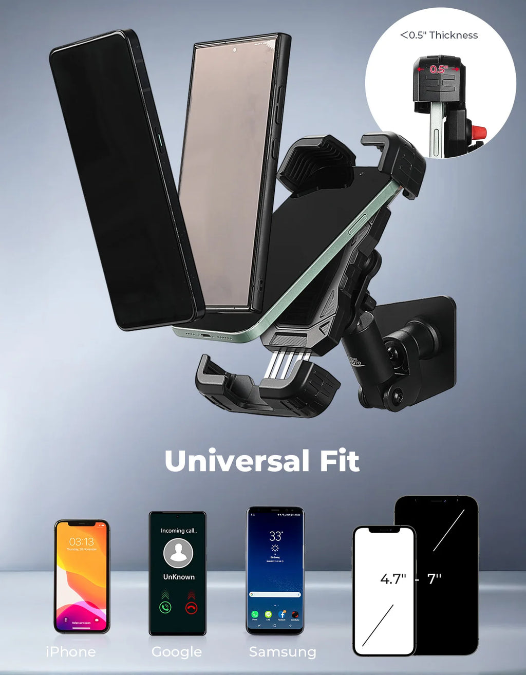 360° Phone Holder for Can-Am Maverick X3 | Anti-Vibration Mount UTV Phone Mount Nixie