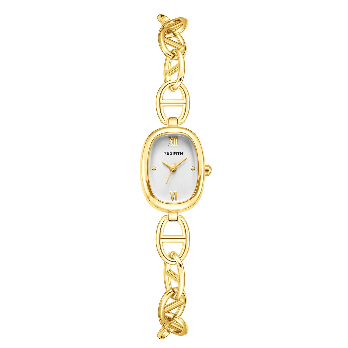 REBIRTH Women's Bohemian Retro Quartz Watch | Light Luxury Women's Quartz Watch Nixie WHITE