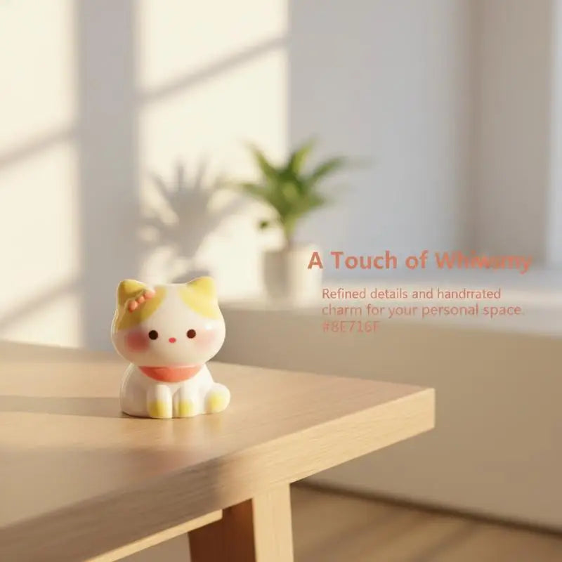 6pcs Miniature Cat Figurines Resin Micro Landscape Ornaments Miniature Figurine Set Nixie