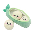 Squeaky Pea Pod Chew Toy for Small Dogs & Puppies Dog Chew Toy Nixie Green