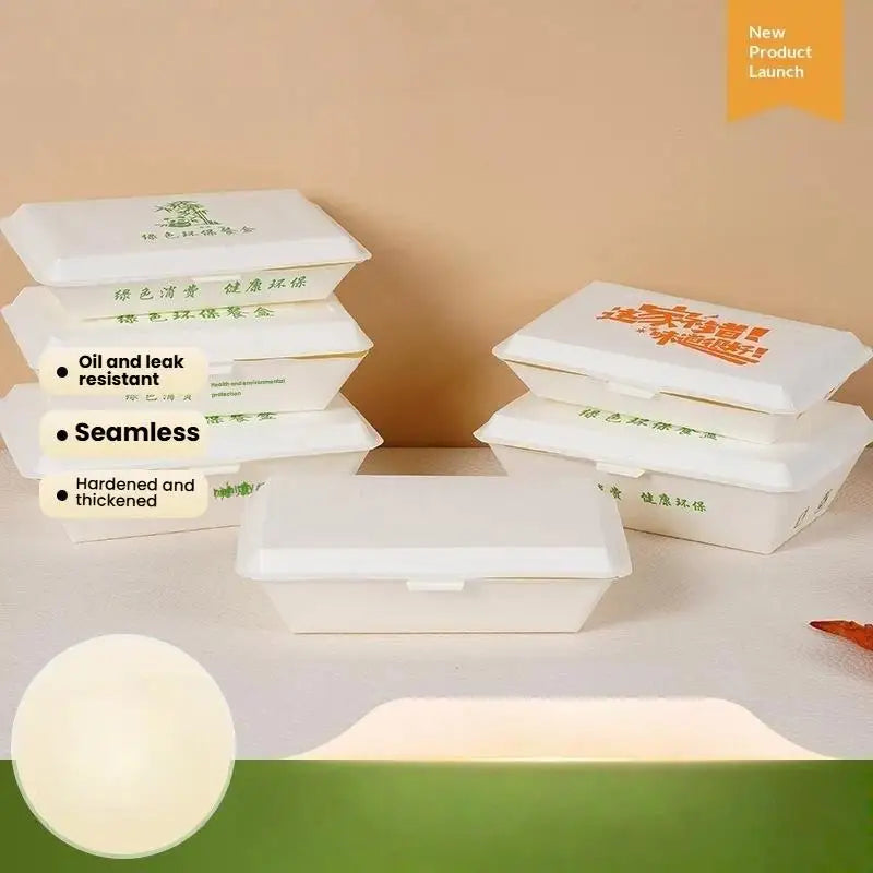 50Pcs Disposable Paper Meal Containers – Oil-Resistant Takeaway Box Disposable Food Containers Nixie
