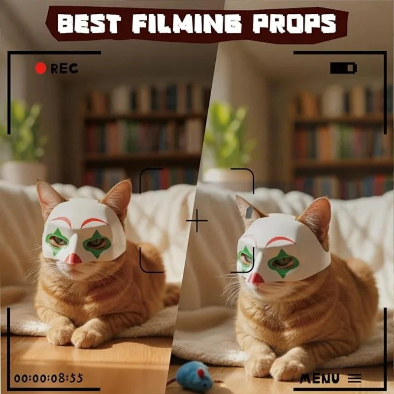 Halloween Cosplay Cat Mask – Bat, Clown & Pet Costume Masks Pet Costume Mask Nixie