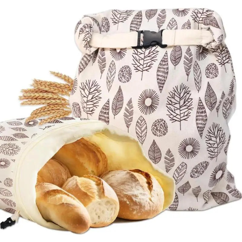 Reusable Beeswax Bread Bag – Eco Linen Food Storage Pouch Food Storage Bag Nixie