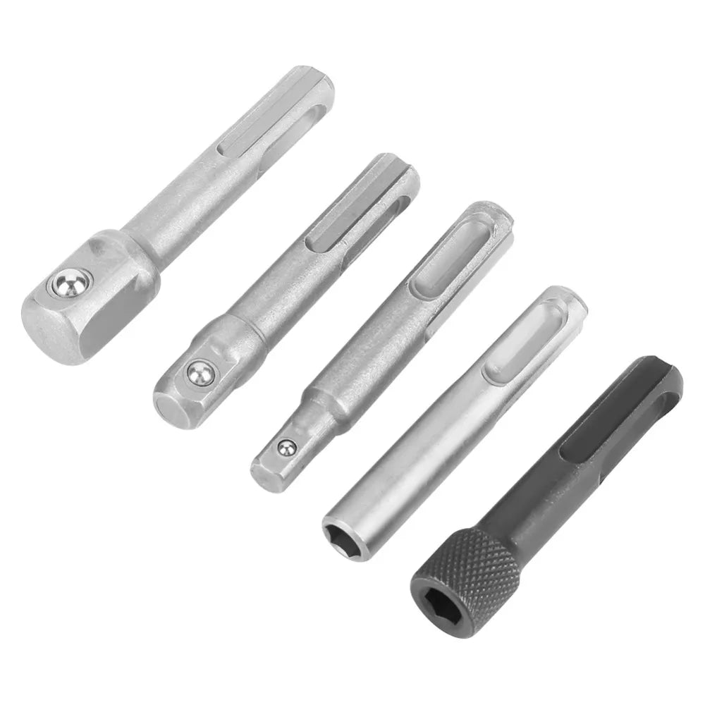 5-Piece SDS Plus Chuck Adapter Set | Chrome Vanadium Steel