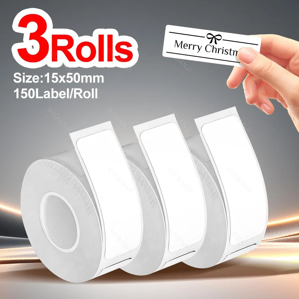 Marklife P15 Thermal Label Paper 12mm 15mm – Waterproof Rolls Thermal Label Rolls Nixie White 15x50mm 3Rolls