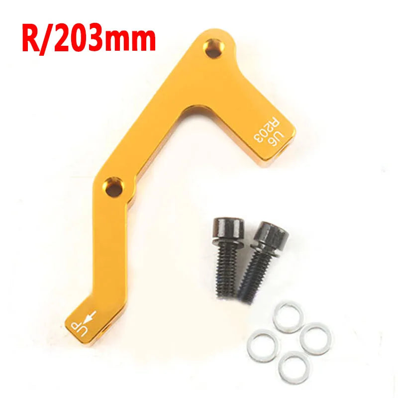 BUCKLOS 180/203mm IS to PM Disc Brake Adapter – Aluminum Disc Brake Adapter Nixie Gold R 203mm