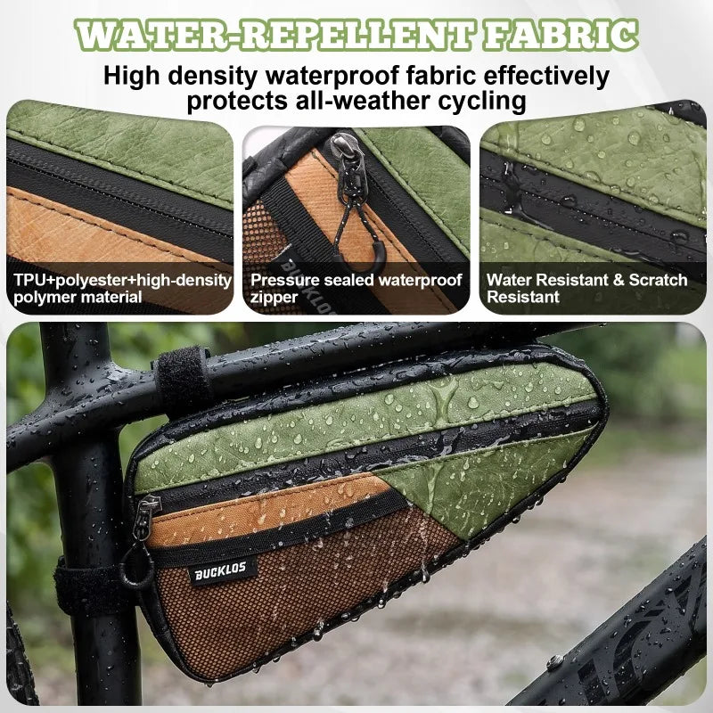 BUCKLOS Waterproof Bike Frame Triangle Bag – Ultralight Bike Frame Bag Nixie
