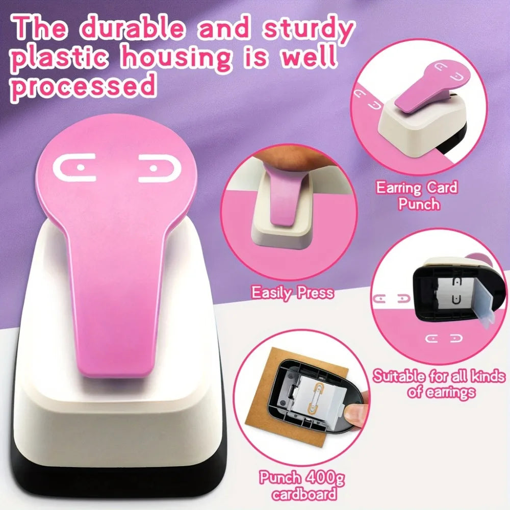 Earring Card Hole Punch – Portable Metal DIY Punching Tool Craft Hole Punch Nixie