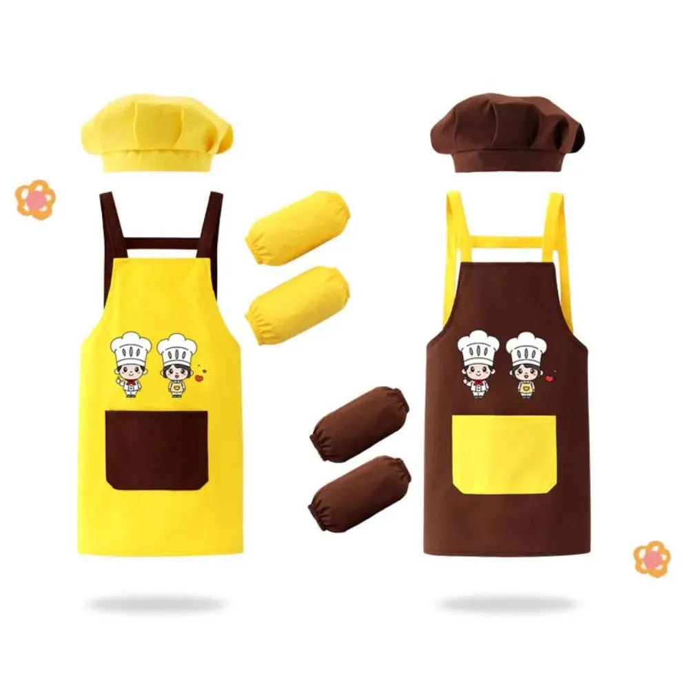 Cartoon Kids Apron Set – Waterproof Painting Apron, Hat & Sleeves Kids Apron Set Nixie