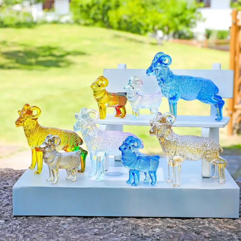 2027 Zodiac Sheep Crystal Figurine – Décor & Gift