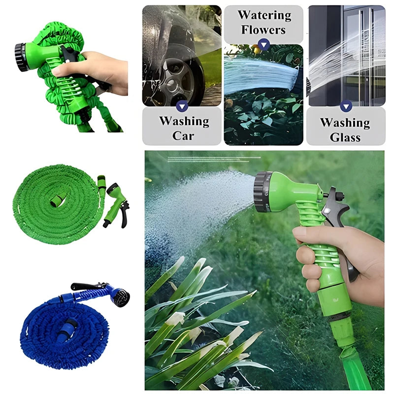Expandable Magic Garden Hose 25–75FT | 7-Mode Spray Nozzle Expandable Garden Hose Nixie