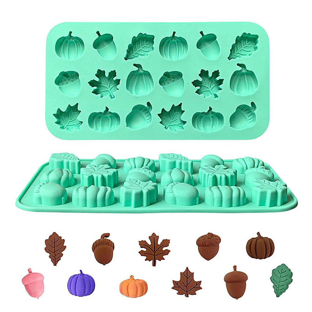 18-Cavity Autumn Harvest Silicone Mold – Chocolate & Resin Silicone Baking Mold Nixie