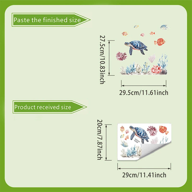 Glow-in-the-Dark Ocean Fish Toilet & Wall Sticker Décor Wall Decal Sticker Nixie