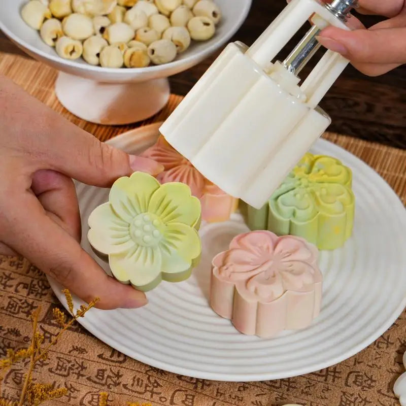Cherry Blossom Mooncake Mold Press | Non-Stick Food Grade Mooncake Baking Mold Nixie