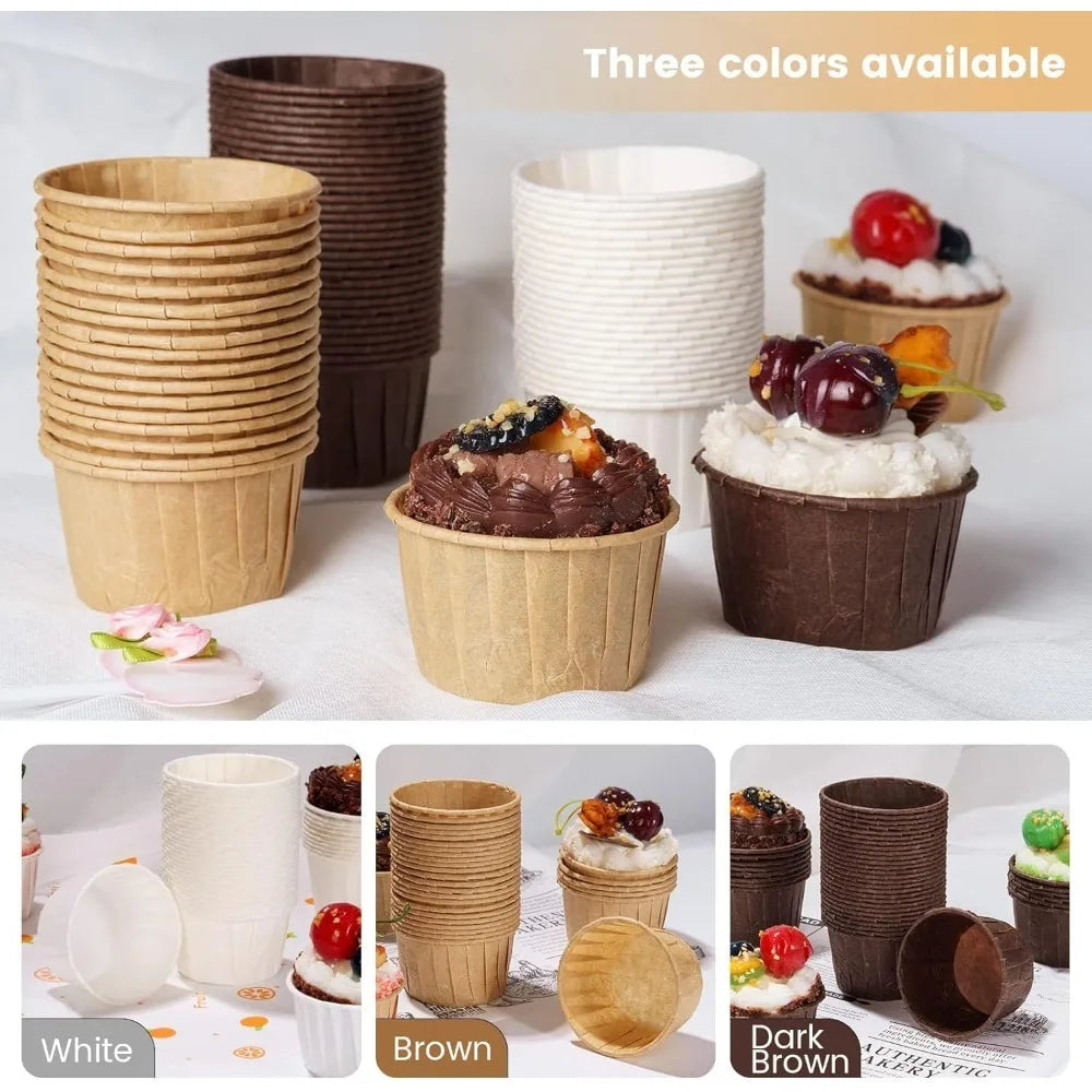 Muffin Cup Paper Trays – High-Temp Oil Paper Baking Cups Muffin Baking Cups Nixie