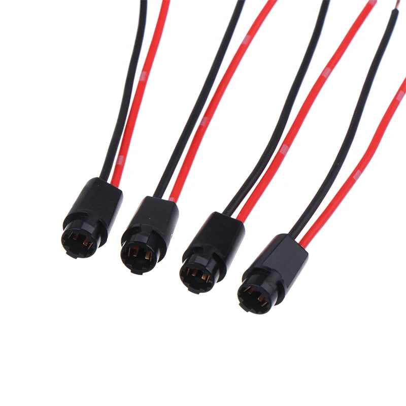 5Pcs T5 LED Bulb Socket Holder & Extension Cable Harness