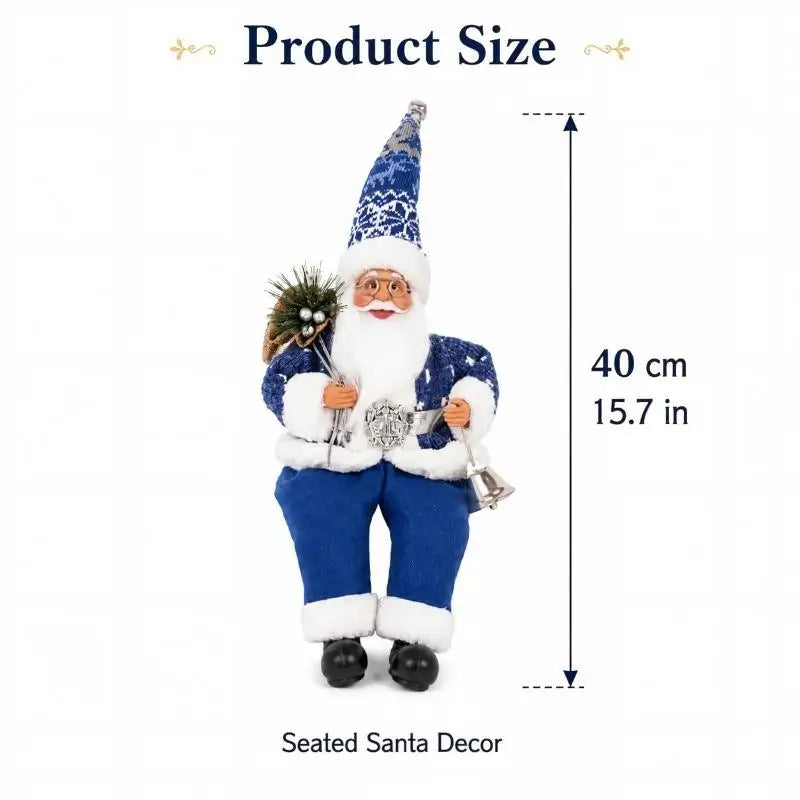 Santa Claus Standing Figurine – Handcrafted Christmas Decor Christmas Figurine Nixie