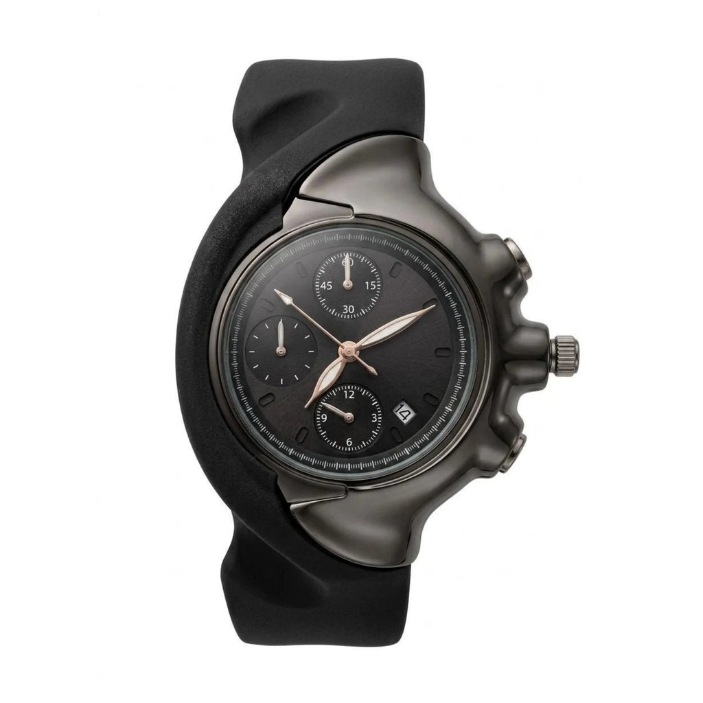 REBIRTH Men's Sports Chronograph Watch – Silicone Strap Men's Sports Watch Nixie black