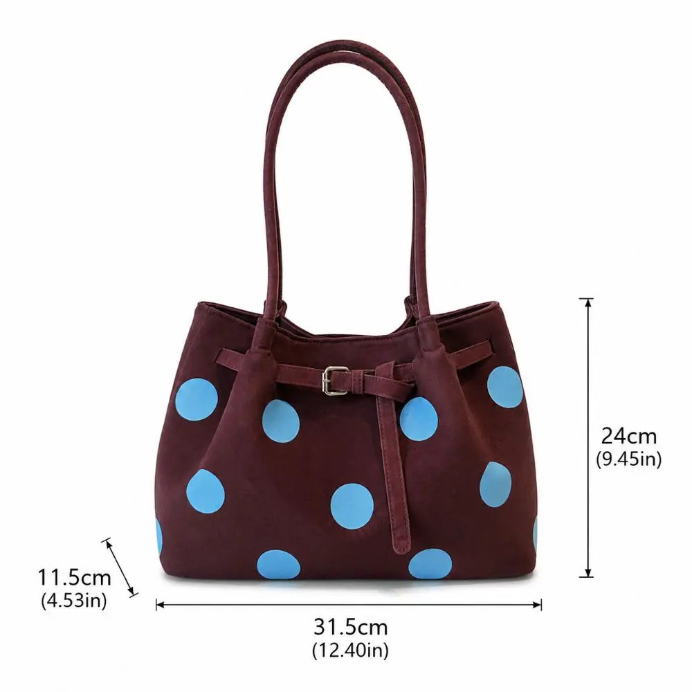 Polka Dot Tote Bag – Retro Large Shoulder Handbag for Women Shoulder Tote Bag Nixie