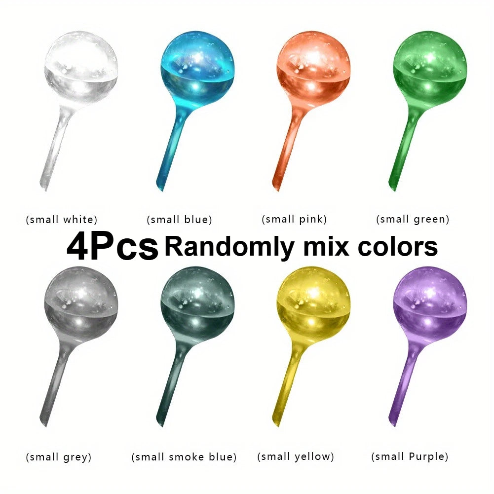 PVC Automatic Plant Watering Globes – 4pcs Drip Kit