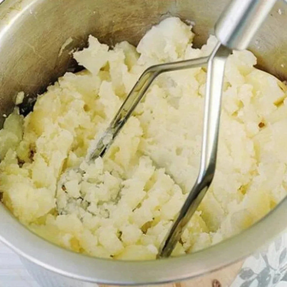 Stainless Steel Wavy Potato Masher – Mashed Potatoes & More Potato Masher Nixie