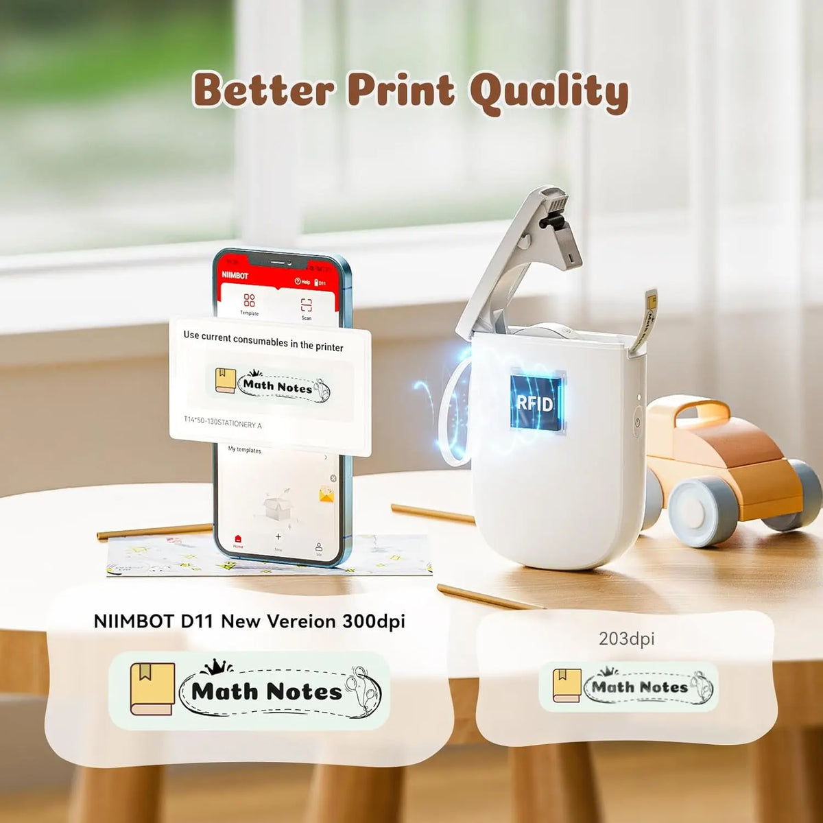 Niimbot D11H Portable Bluetooth Thermal Label Printer 300DPI