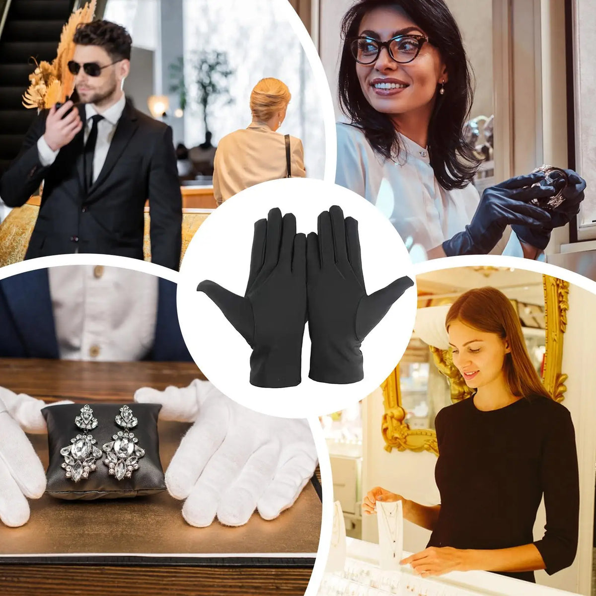 Jewelry Inspection Gloves – Dust-Free Spandex Wrist Gloves Jewelry Work Gloves Nixie