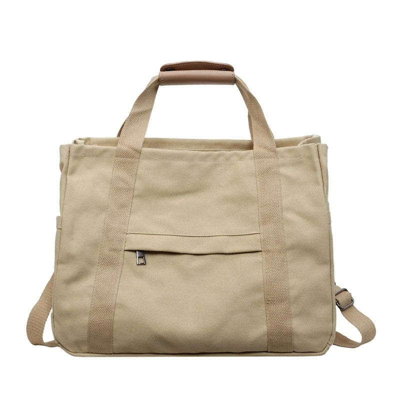 Large Canvas Tote Bag – Work, School & Travel Shoulder Bag Canvas Tote Bag Nixie