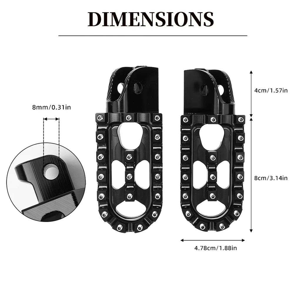 BMW GS Wide CNC Footpegs Black Aluminum R1300GS R1250GS F850GS Motorcycle Footpegs Nixie