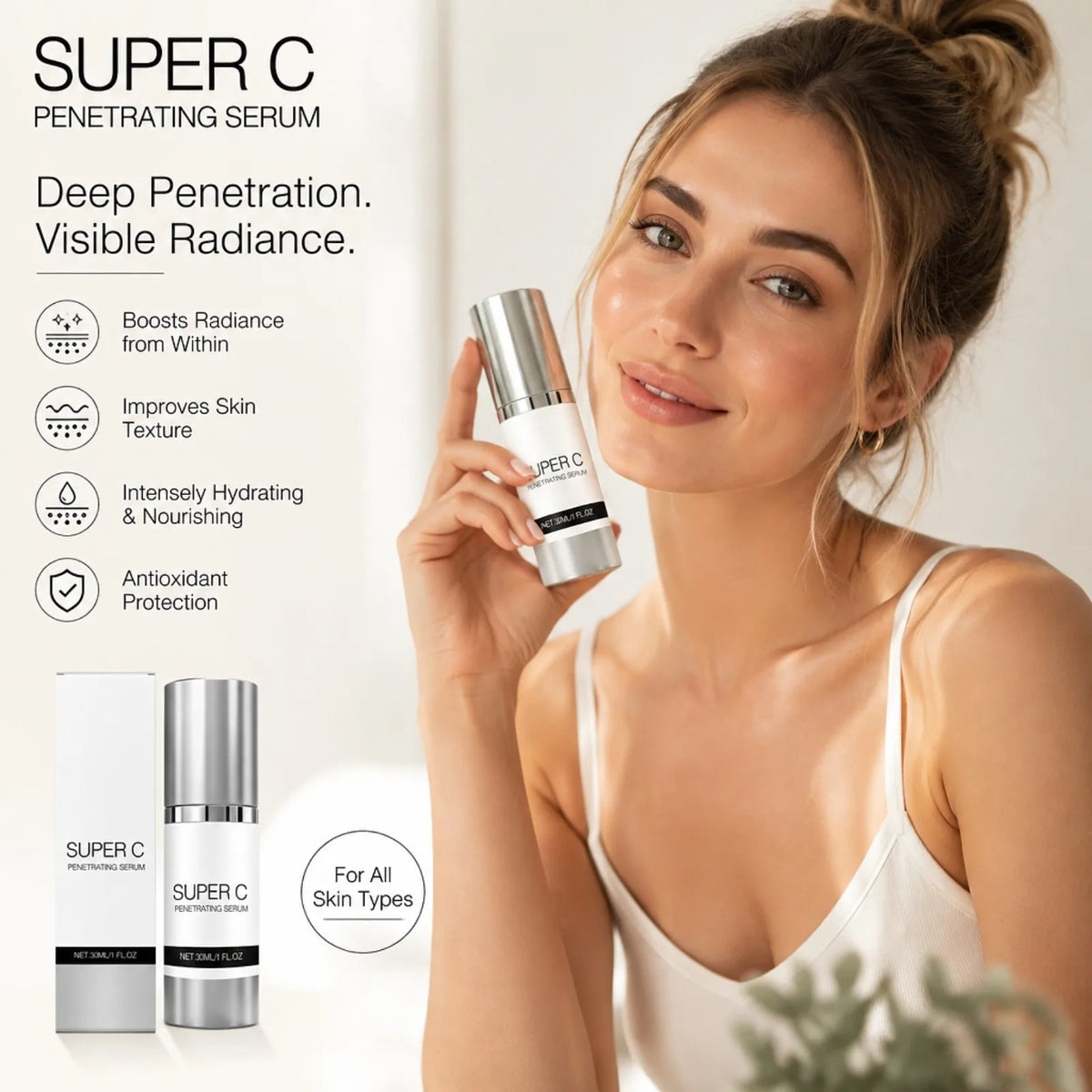 Vitamin C Facial Serum – Hydrating, Firming & Smoothing Vitamin C Face Serum Nixie