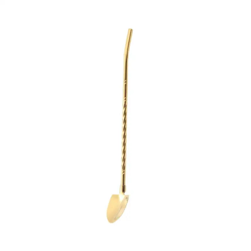 Shovel Spoon Straw Stainless Steel – Drink Mixer Barware Spoon Straw Barware Nixie D4