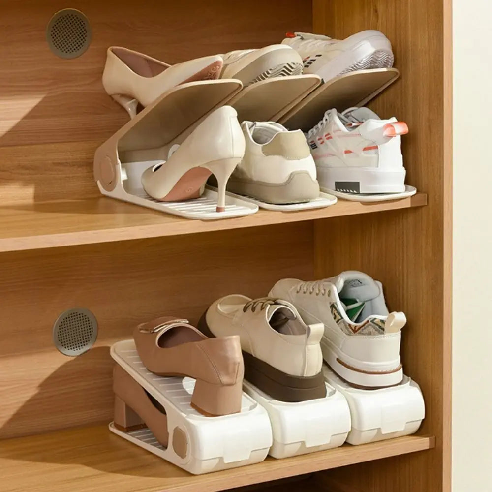 Adjustable Double Layer Shoe Rack – Space-Saving Closet Organizer Shoe Storage Rack Nixie