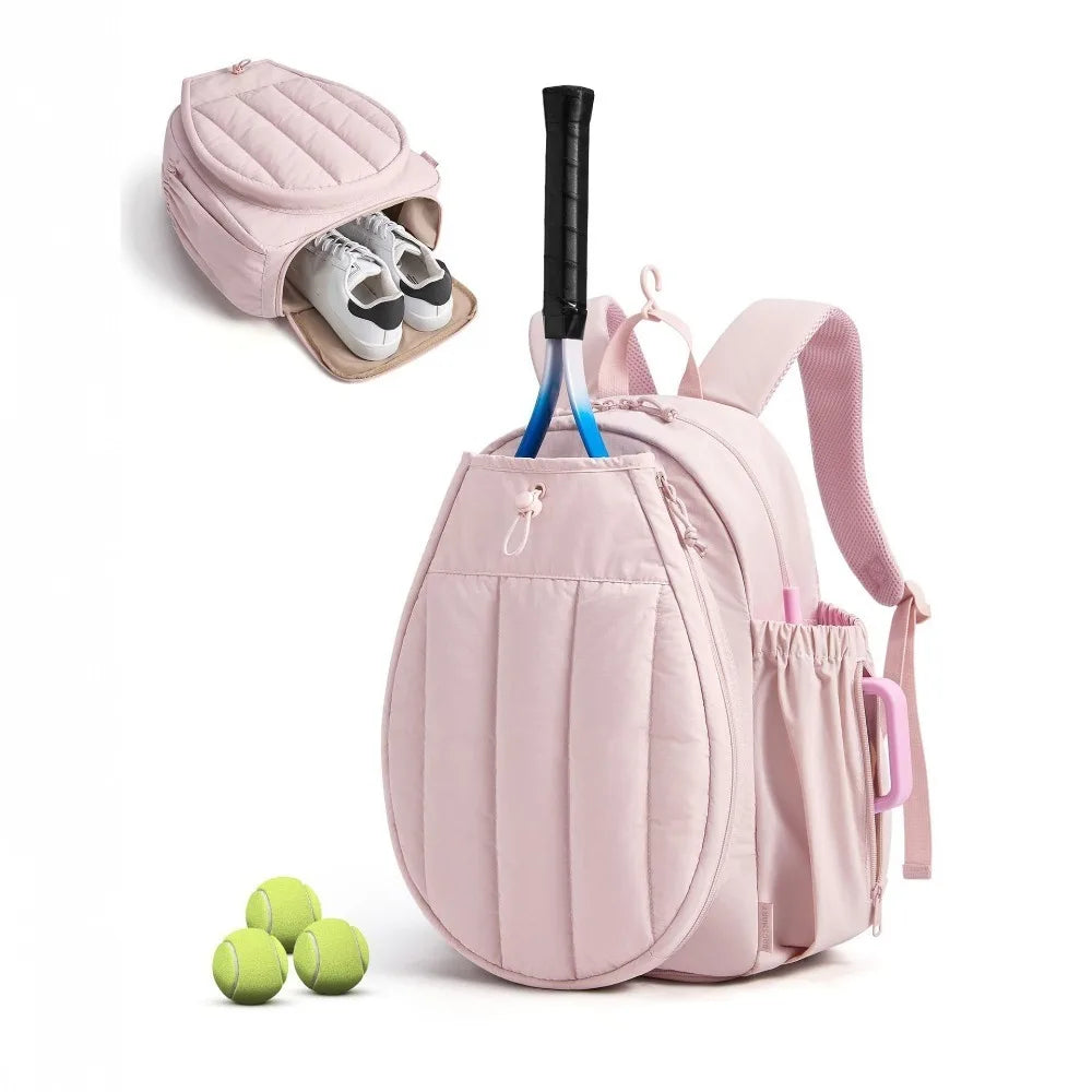 Large Tennis Backpack – Holds 2 Rackets, Shoe Compartment