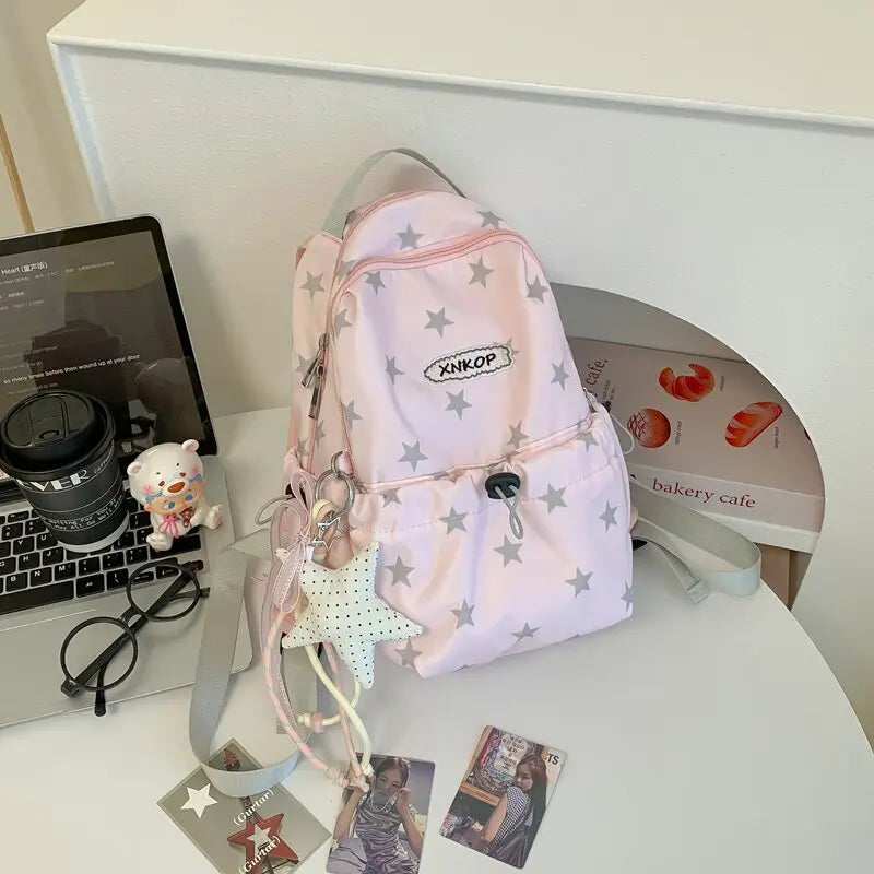 Korean Style Star Backpack – Waterproof School & Commute Bag