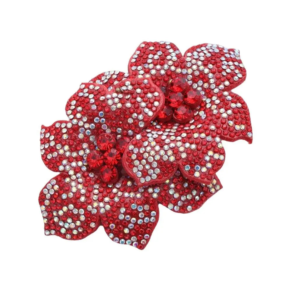 3D Rhinestone Rose Patch – Sparkling DIY Flower Appliqué
