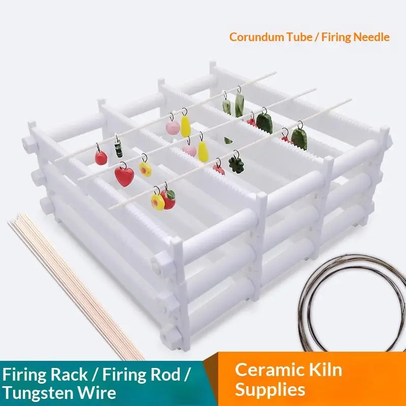 10PCS Ceramic Kiln Hanging Rack Firing Rods for Pottery Beads Kiln Firing Rack Nixie