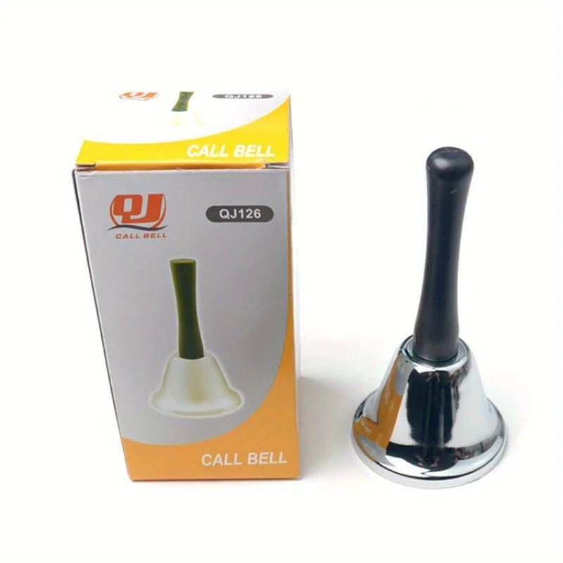 Silvery Steel Hand Bell – Loud Metal Bell for Class & Adults