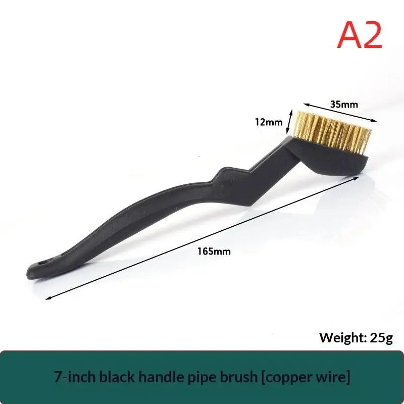 3-Piece Curved Handle Wire Brush Set – Rust & Slag Removal Wire Brush Set Nixie A2