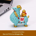 Feng Shui Golden Goat Statue – Chinese Zodiac Figurine Feng Shui Figurine Nixie Blue S