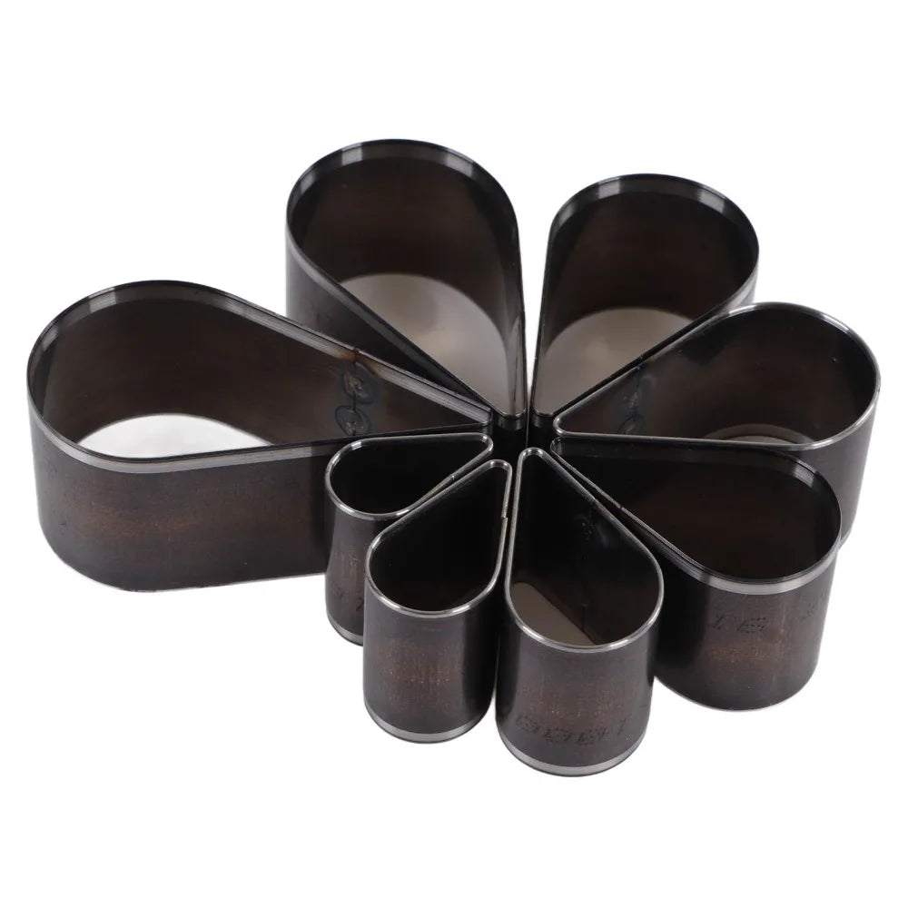 8-Piece Teardrop Leather Cutting Dies Set with Storage Box Leather Cutting Dies Nixie