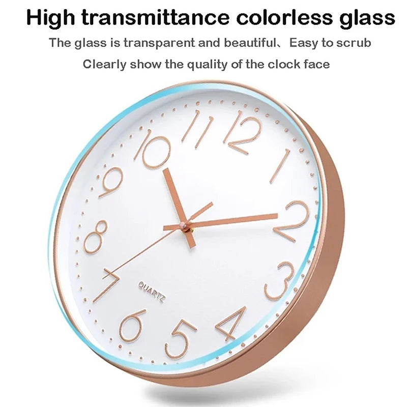 12-Inch Nordic Silent Wall Clock | Modern Minimalist Design Silent Wall Clock Nixie