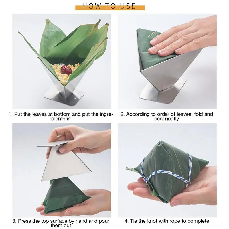 Zongzi Mold Stainless Steel Sticky Rice Dumpling Maker Tool Baking & Food Mold Nixie